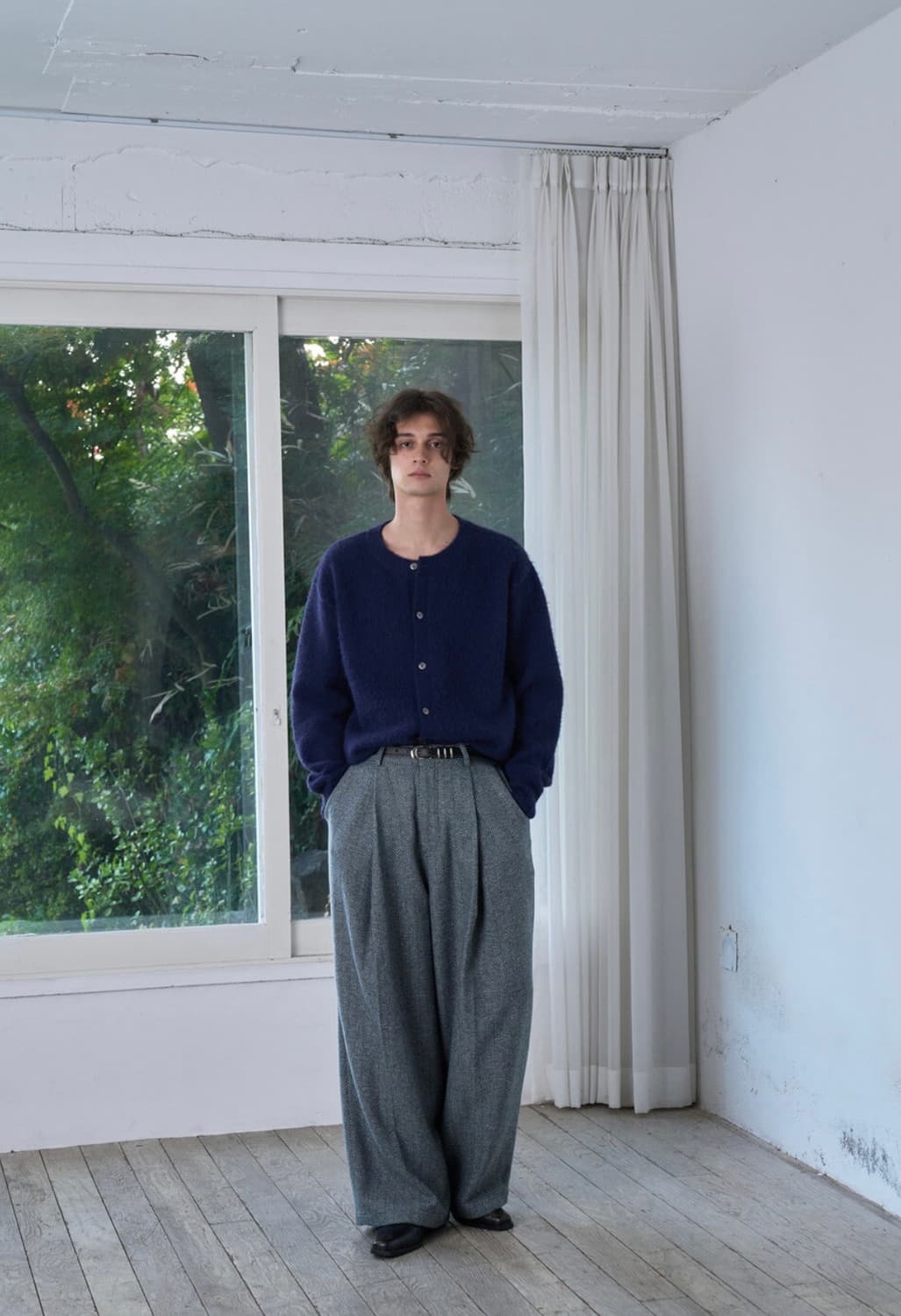 웨이비니스 모헤어 가디건 딥네이비 2사이즈 상품이미지7