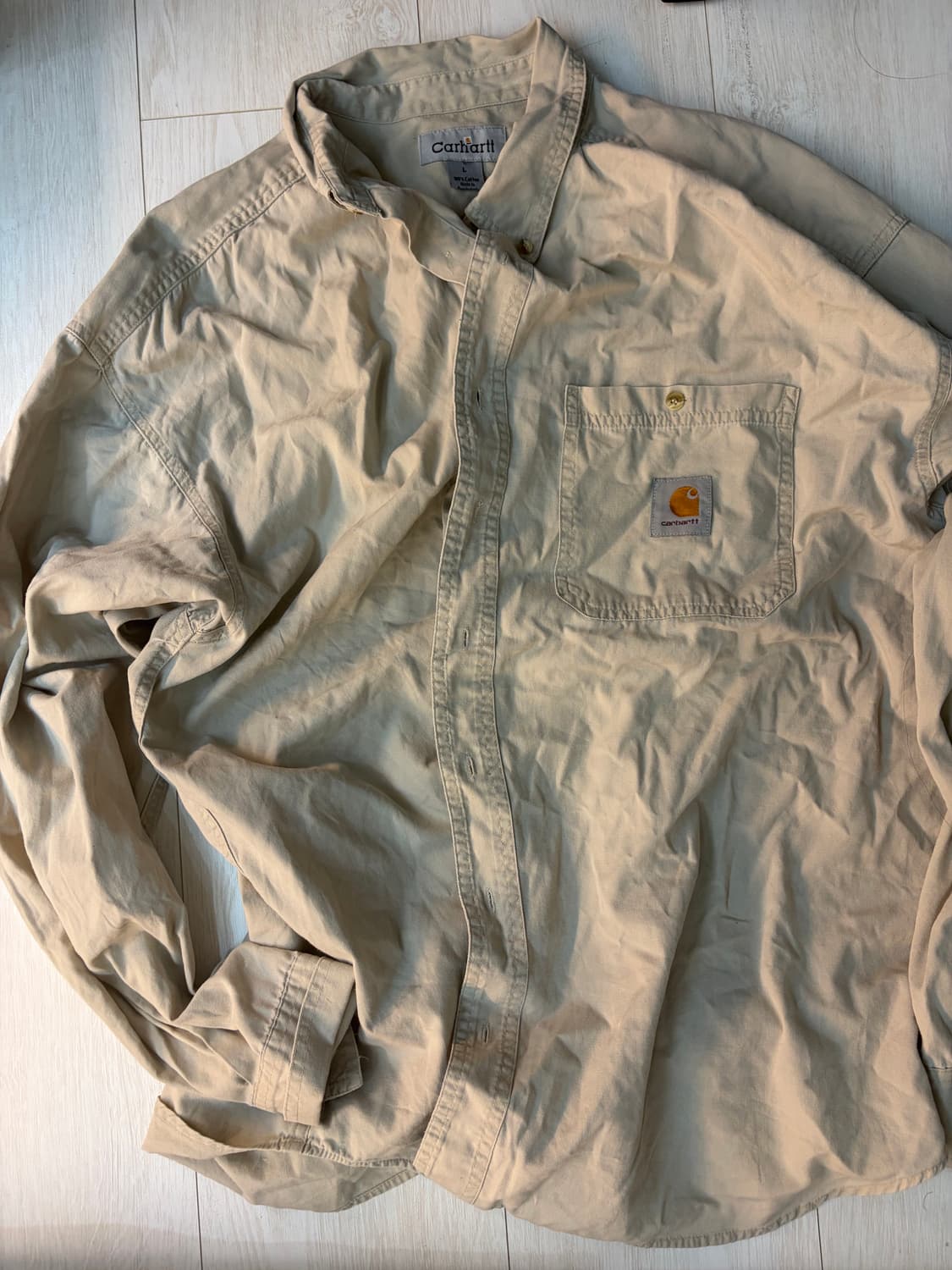칼하트 베이지 셔츠 L 상품이미지1