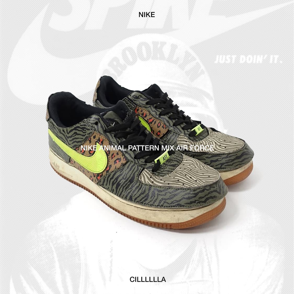 [270] NIKE 나이키 애니멀패턴 믹스 에어포스 UK8 상품이미지1