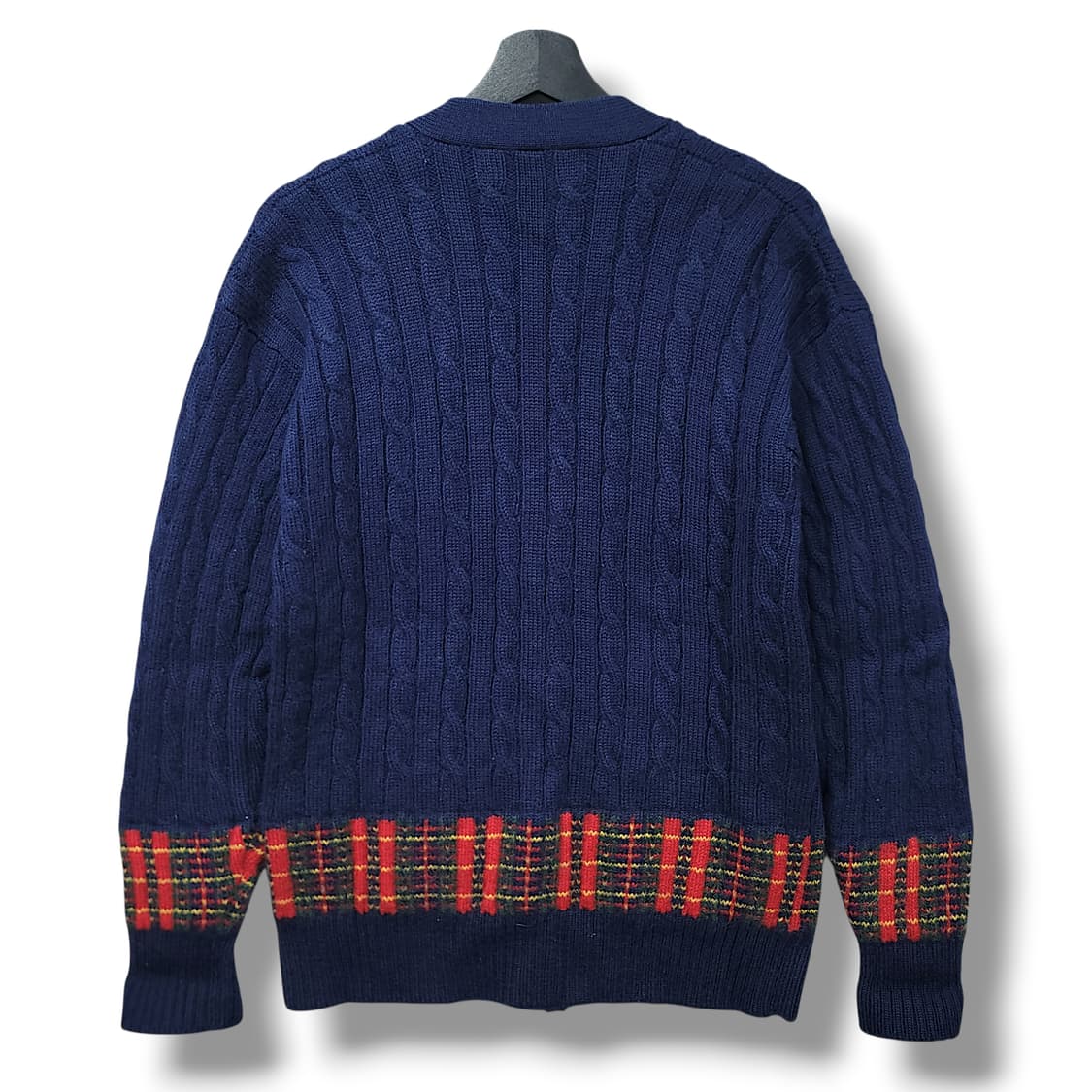 [95] 빈폴 네이비 빈티지 케이블 울 니트 가디건 상품이미지2