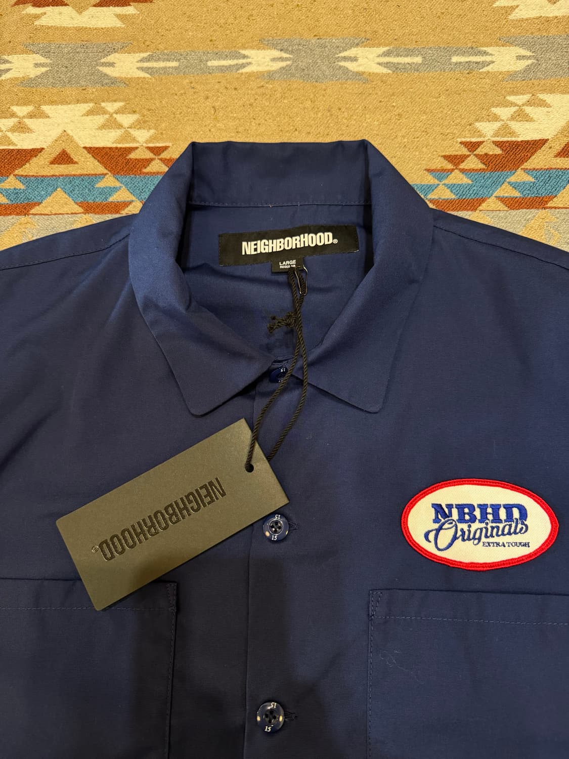 [L] 네이버후드 클래식 워크셔츠 네이비  상품이미지5