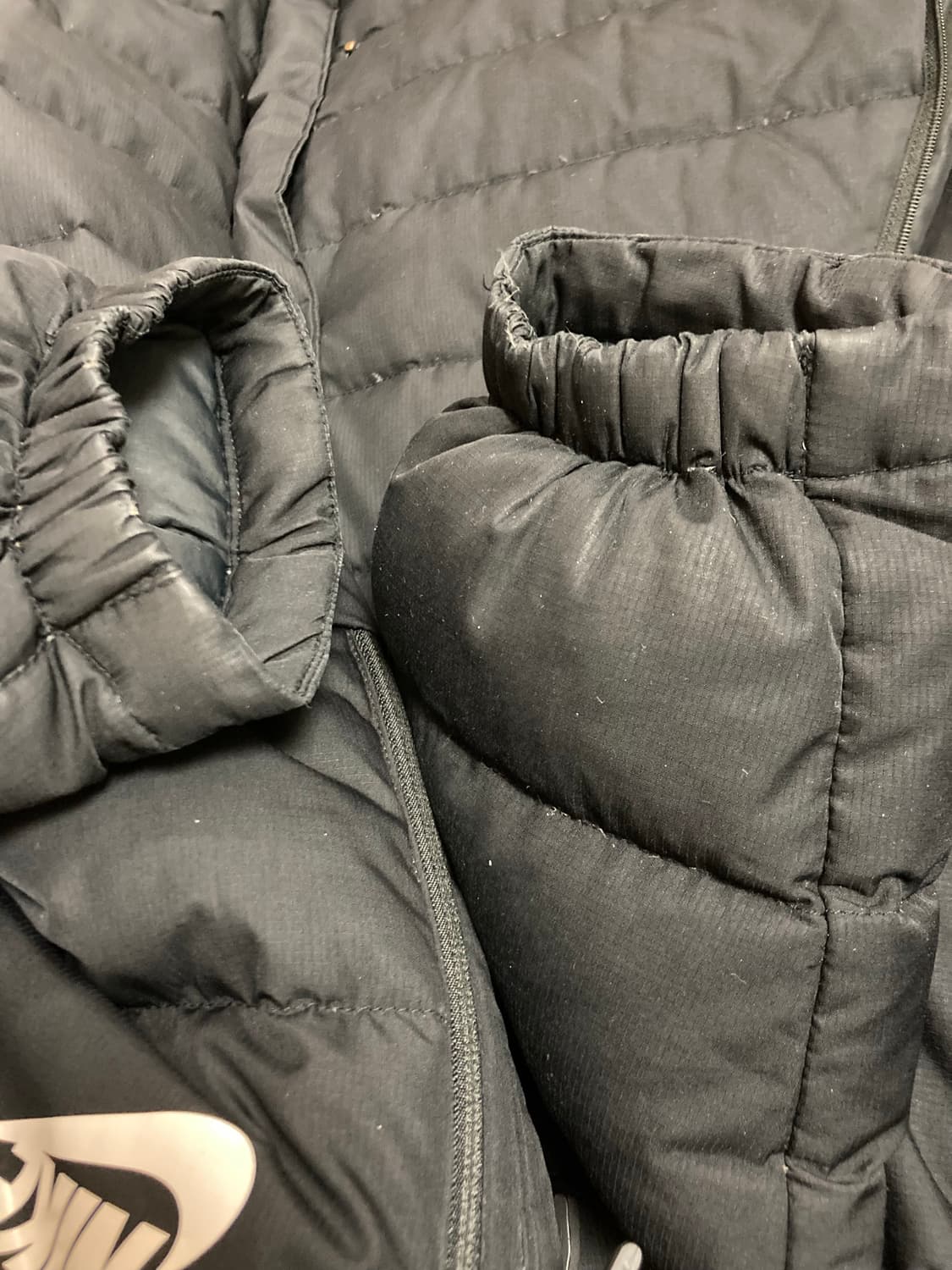 나이키 더블지퍼 덕다운 롱패딩 블랙 105 상품이미지6