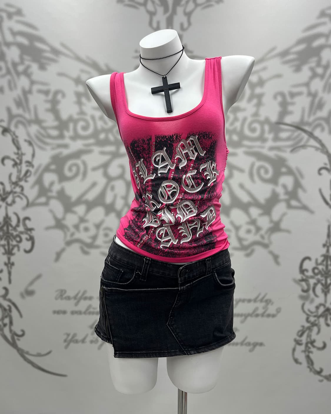 00's gals punk lettering sleeveless 상품이미지4