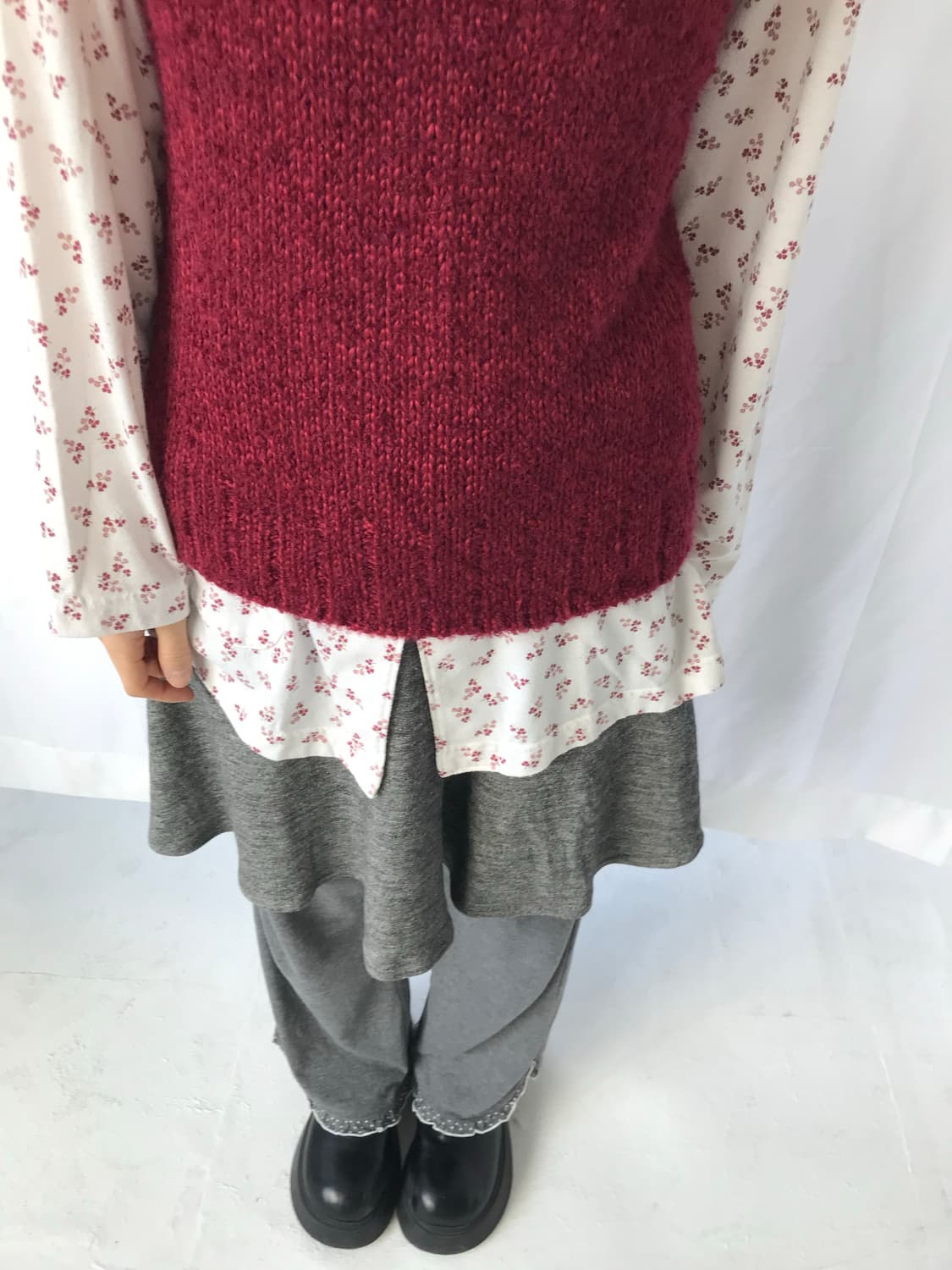 레드 니트 베스트 상품이미지5