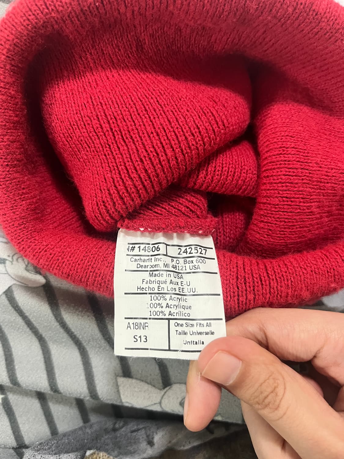 칼하트 비니 레드 상품이미지2