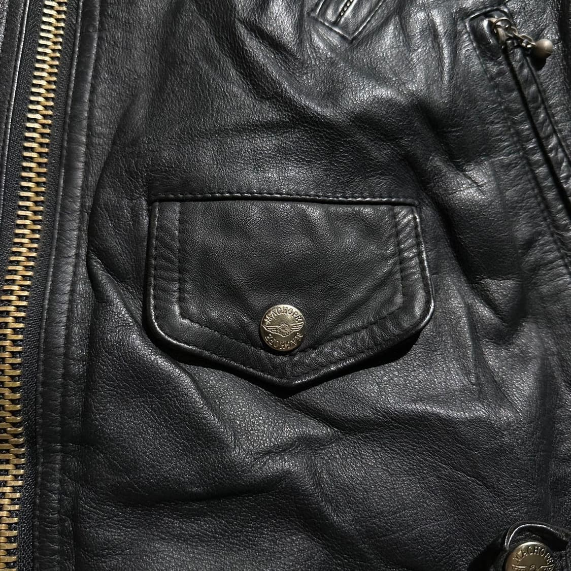 Machope 재팬라인 소가죽 라이더 자켓 상품이미지5