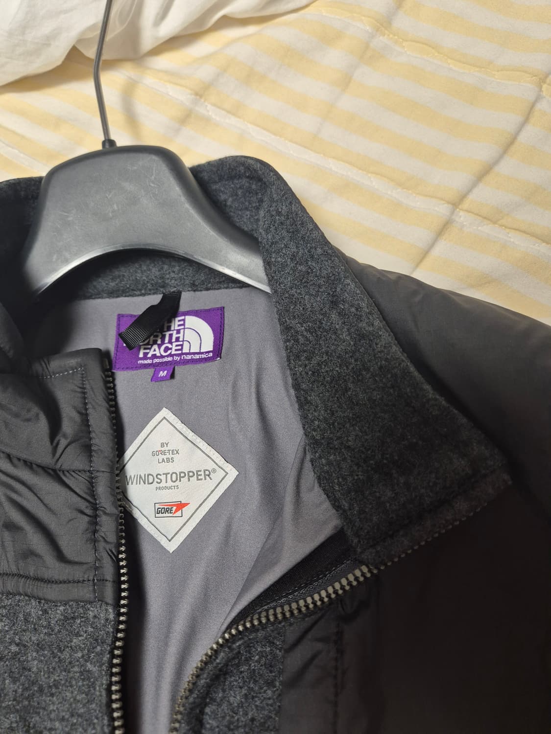 노스페이스 퍼플라벨 고어텍스 윈드스토퍼 울 필드코트 m 상품이미지5