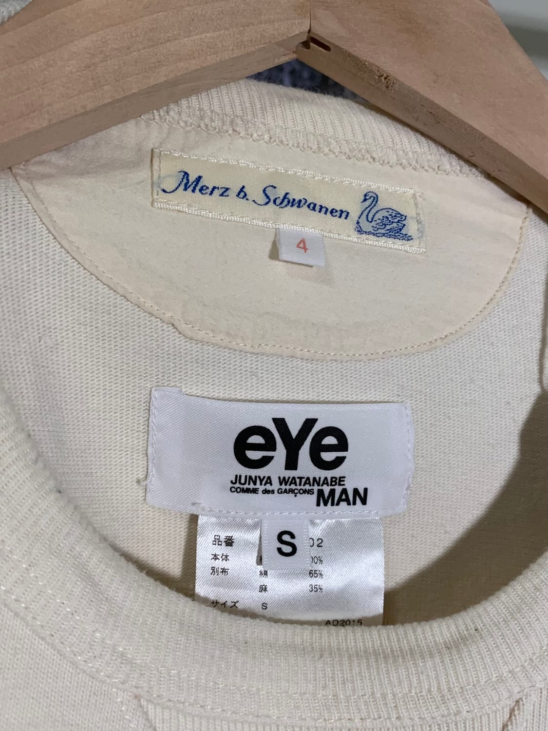 Junya watanabe mertz b schwanen 패치워크 맨투맨 상품이미지4