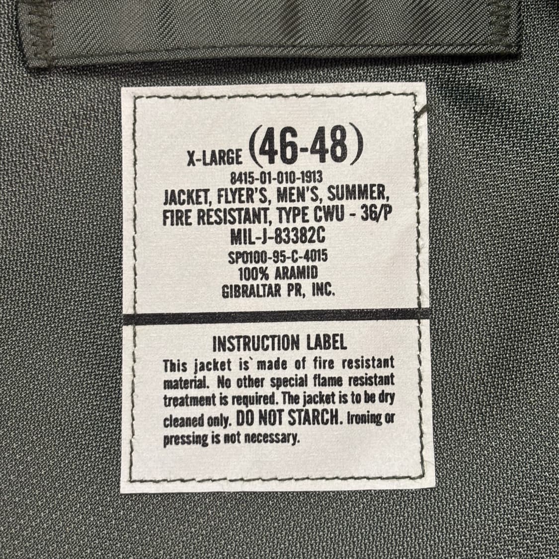 90s 오리지널 CWU-36P 플라이트 자켓 상품이미지4