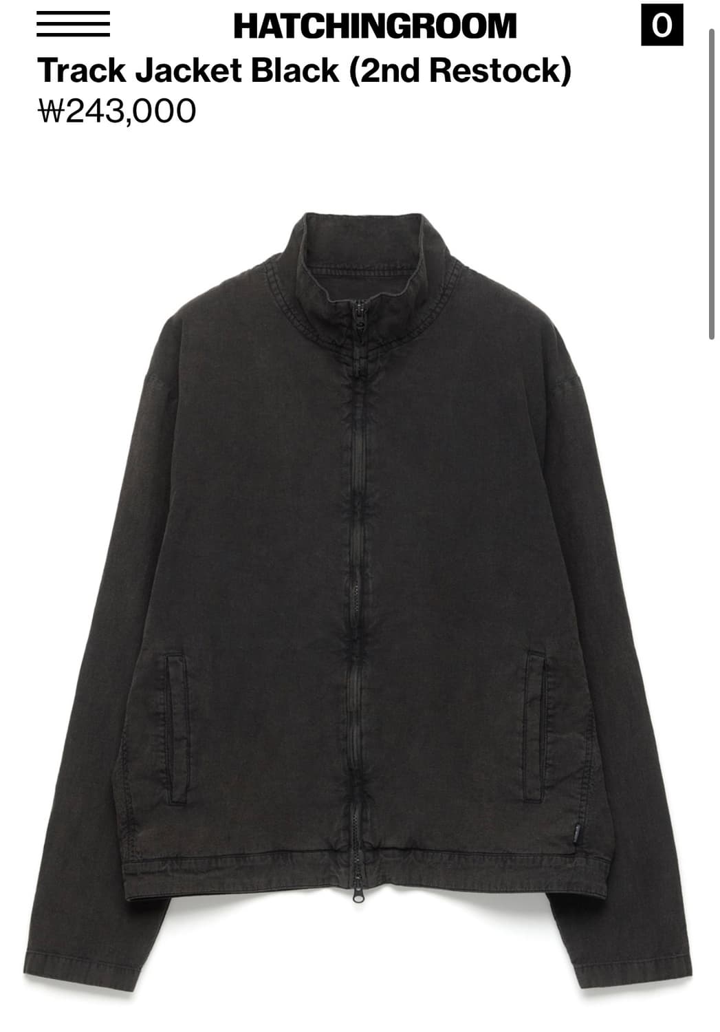 해칭룸 Track Jacket Black 2(S) 사이즈 상품이미지1