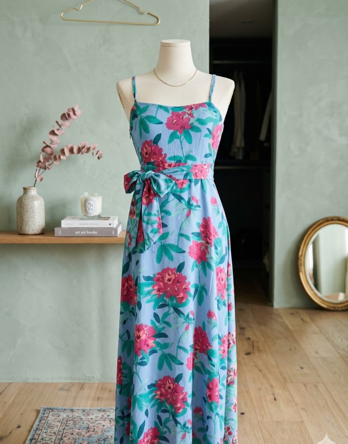 [ZARA] 화사한 플라워 패턴 슬립 롱 원피스 (상태 최상) 상품이미지1