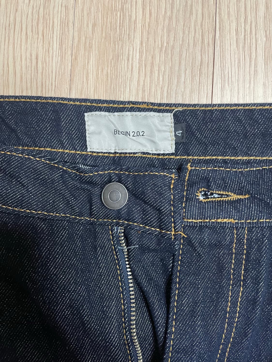 비긴202 더블니 데님 팬츠 인디고 4사이즈 상품이미지3