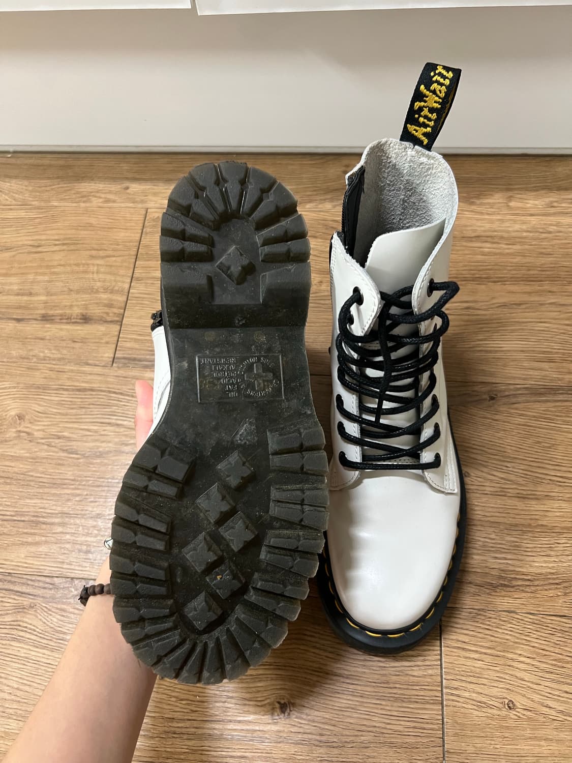 닥터마틴 제이든 화이트 플랫폼 부츠 UK5 상품이미지3