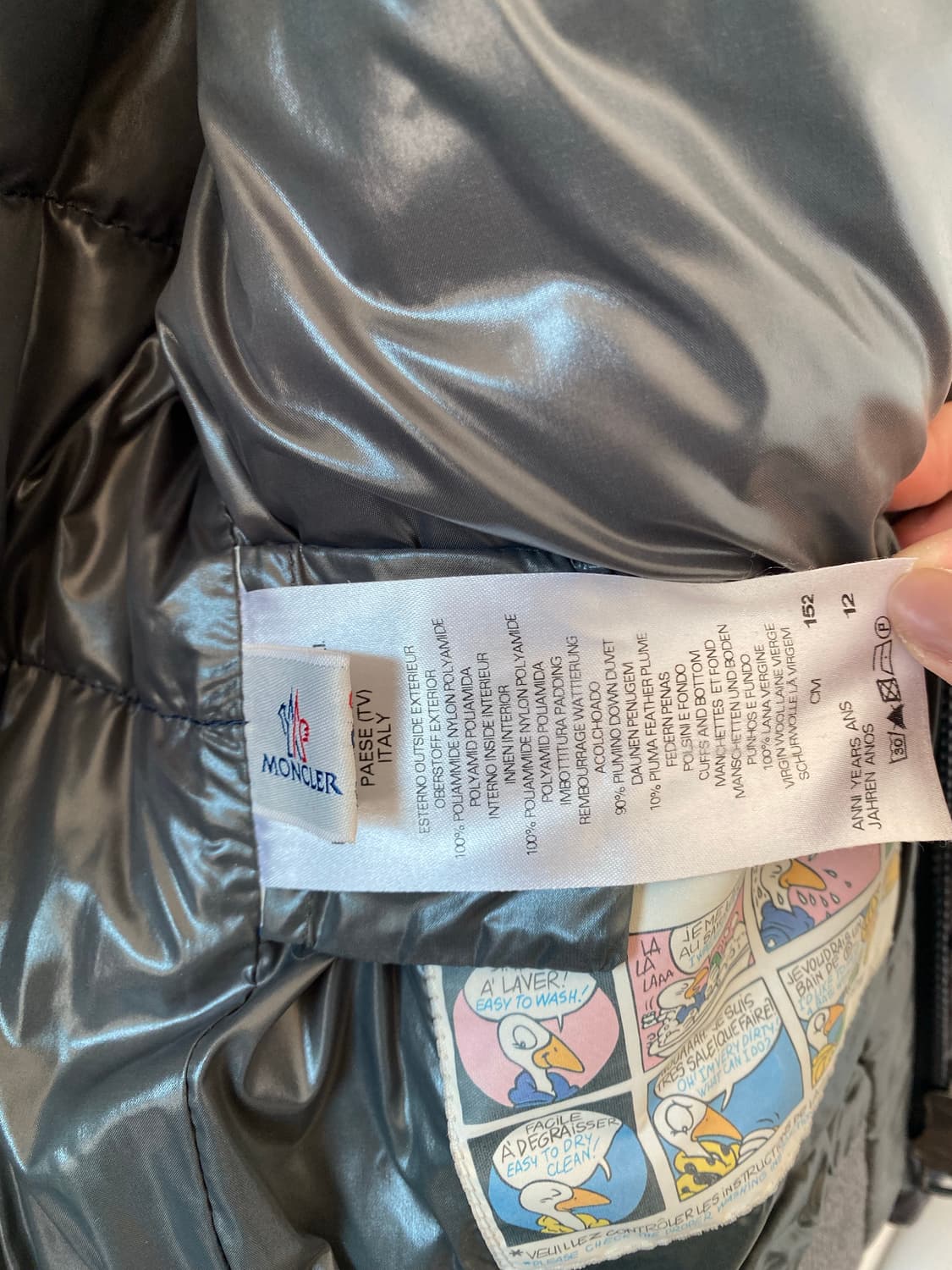 몽클레어 키즈 패딩 152 짙은 네이비 상품이미지3