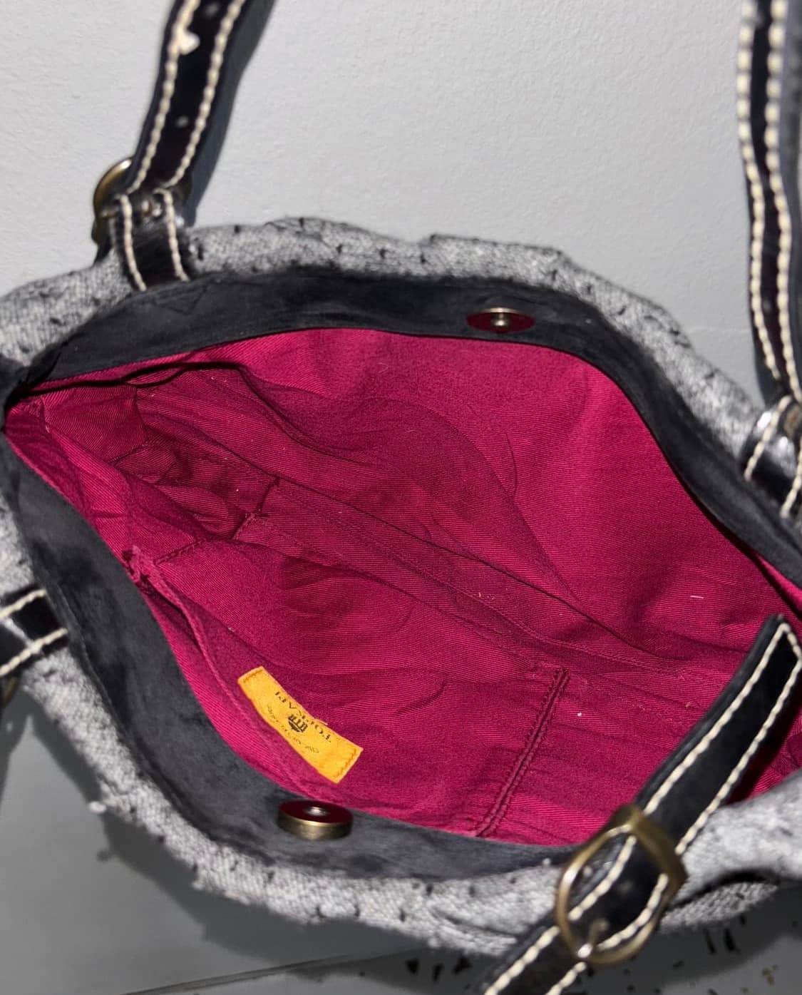 일본빈티지 도트그레이 숄더백 상품이미지3