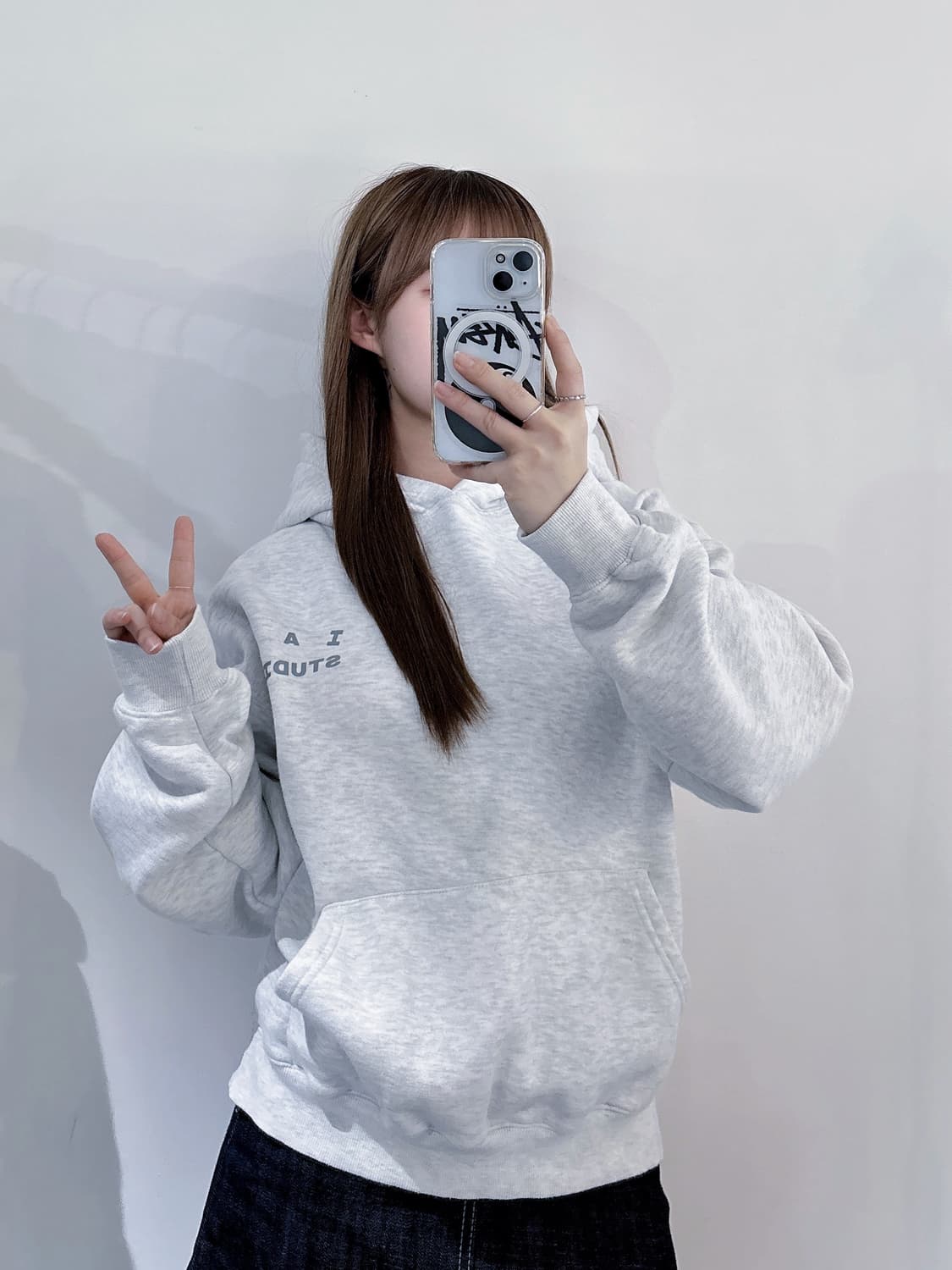 아이앱스튜디오 헤더그레이 후드 상품이미지2