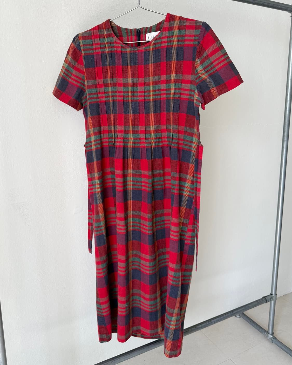 빈티지 체크 원피스 상품이미지3