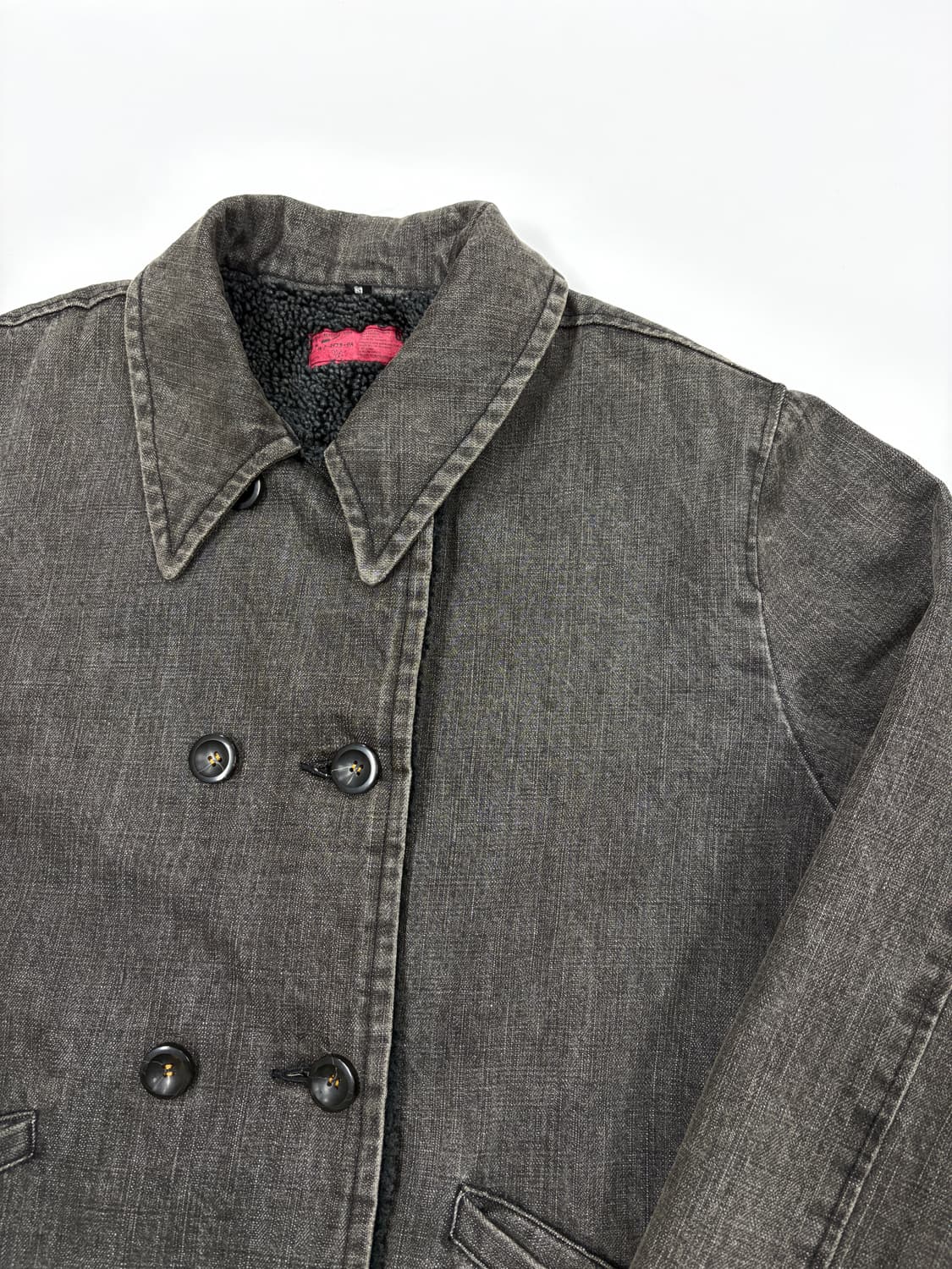 워싱데님 양털 코트 상품이미지3