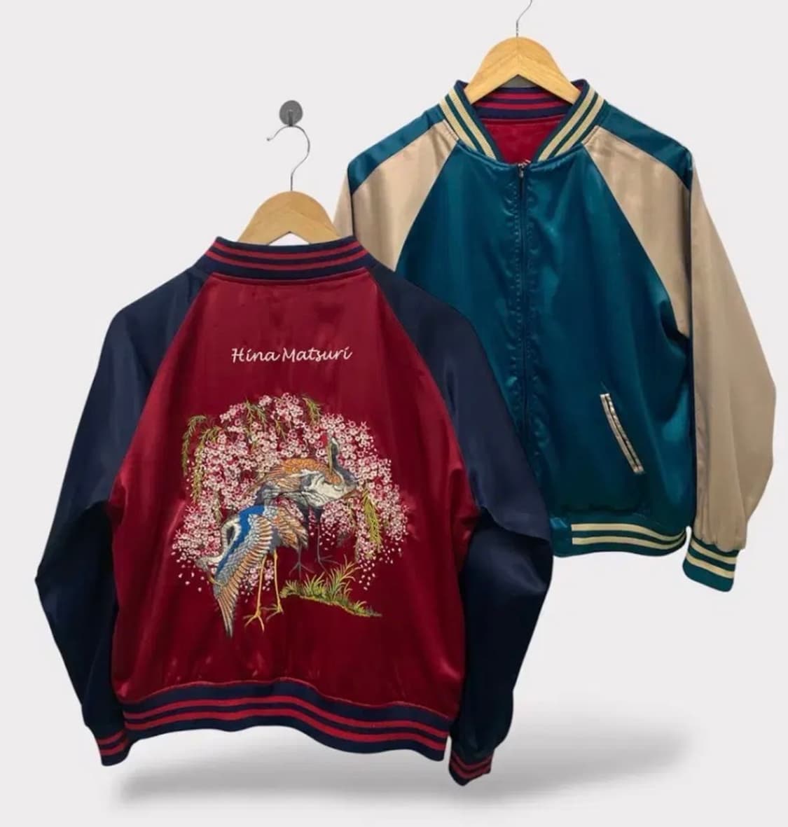 자라 ZARA 리버시블 빈티지 스카쟌 봄버점퍼 M 상품이미지1