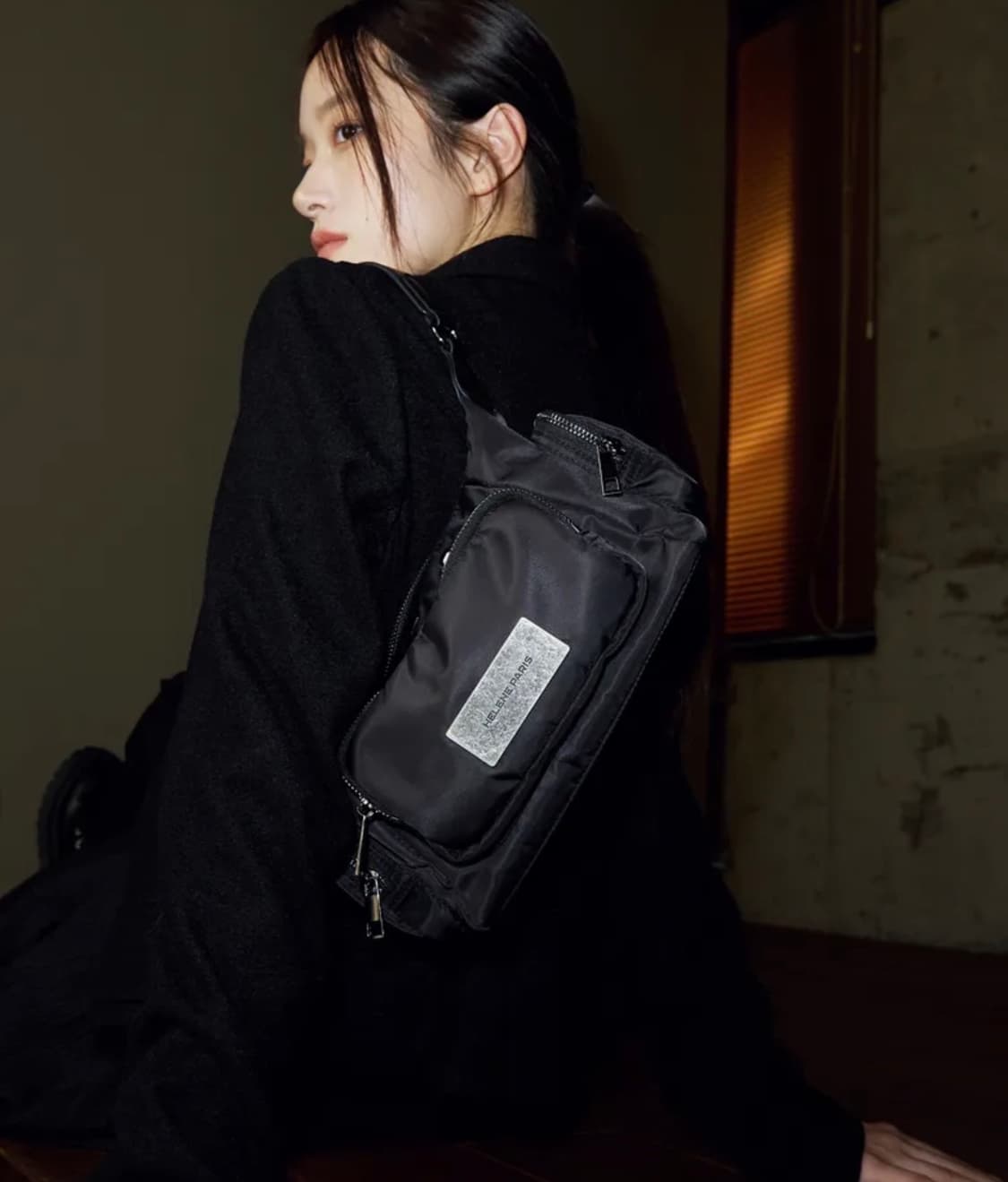 헬레네파리스 코에이 나일론 바이커 백 블랙 상품이미지3