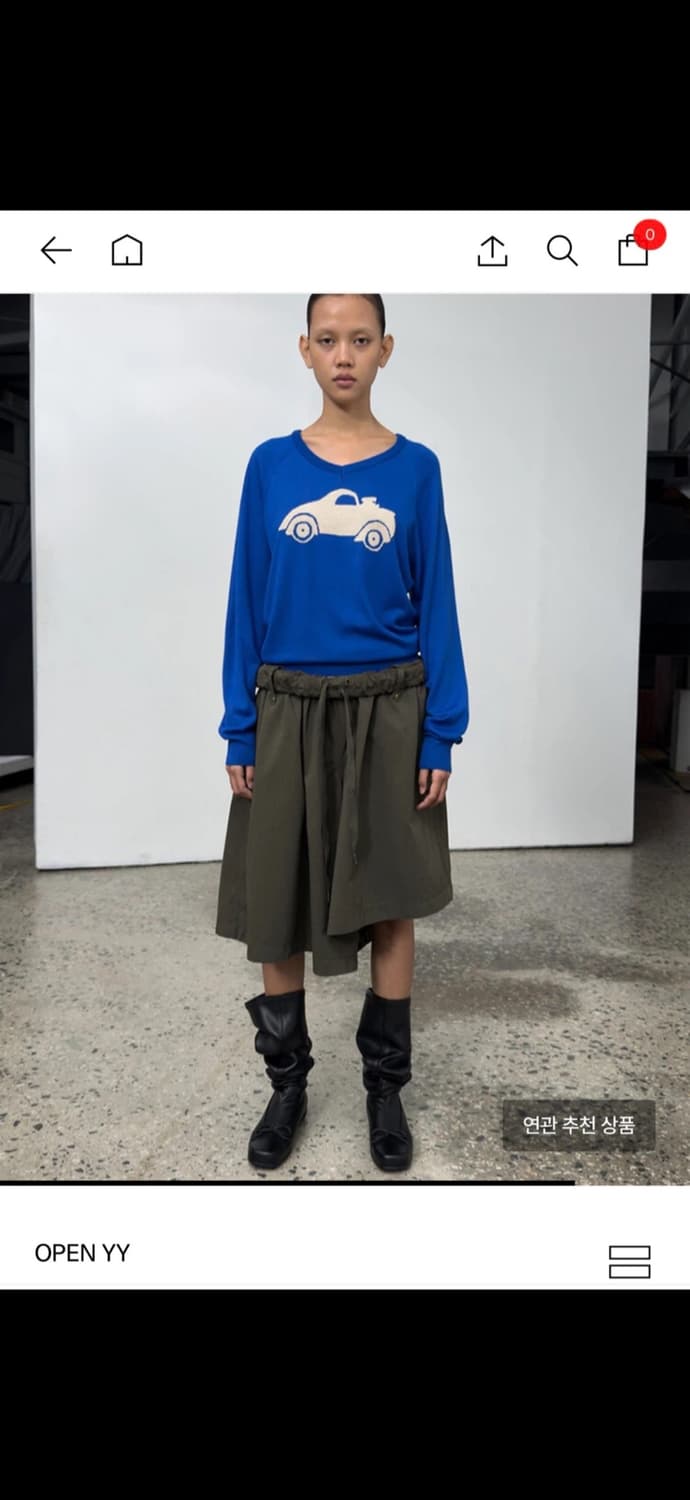 OPEN YY ROLLED WAIST SKORT, KHAKI (M) 상품이미지4