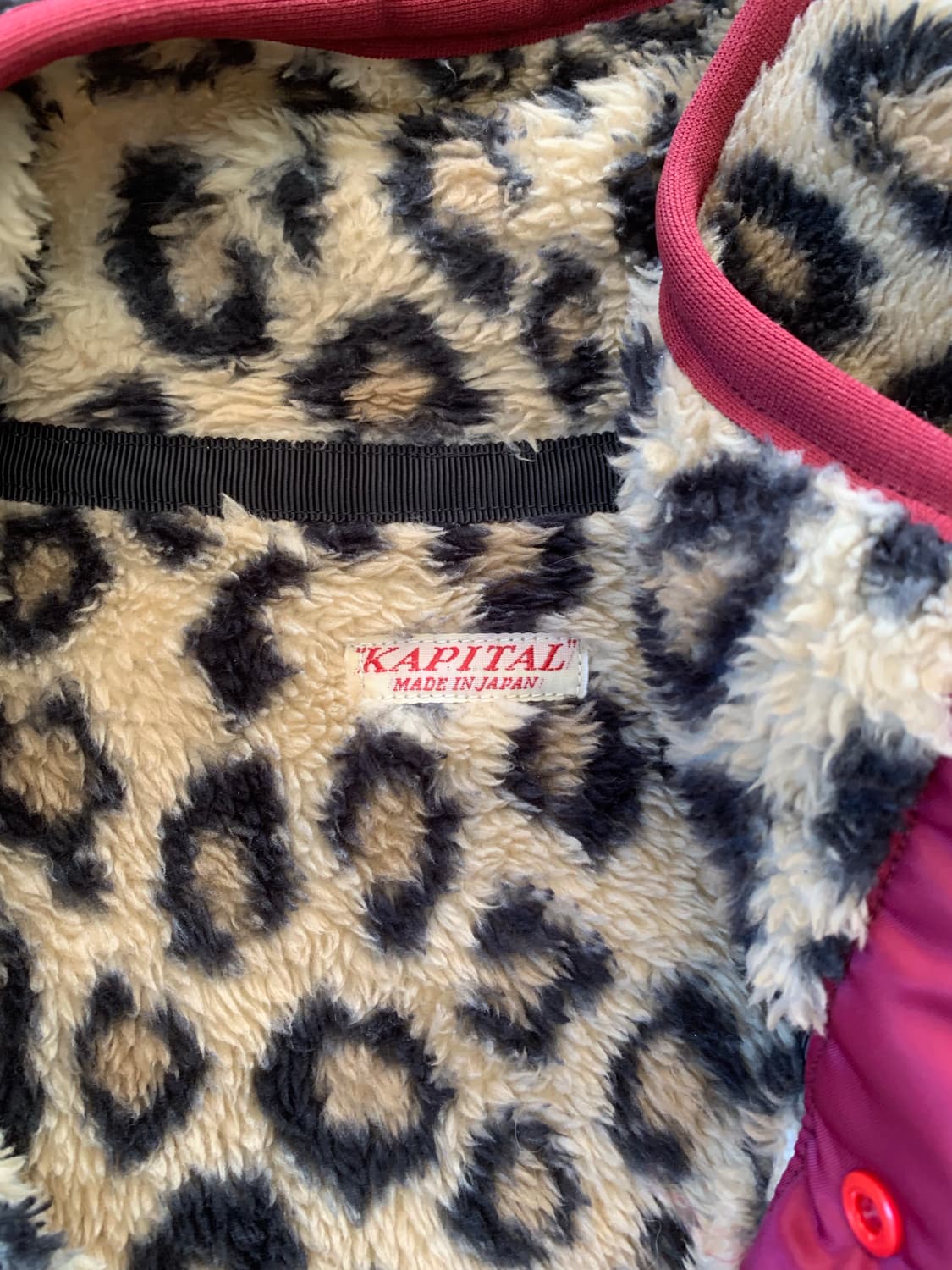 캐피탈 레오파드 후리스 4사이즈 하프집업 플리스 상품이미지3