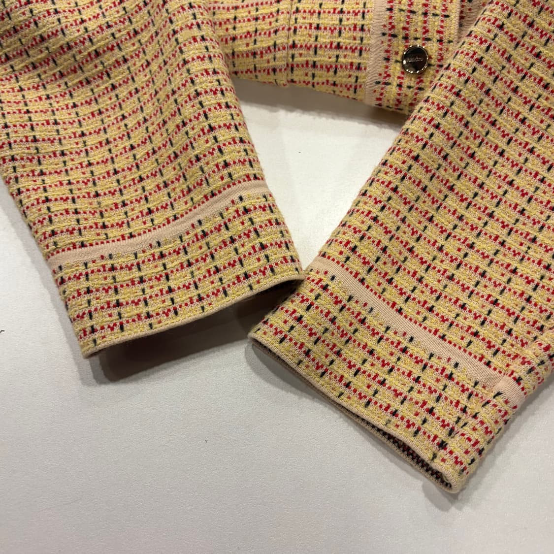 [3] 23FW 산드로 트위드 자켓 옐로우 레드 C962 상품이미지6