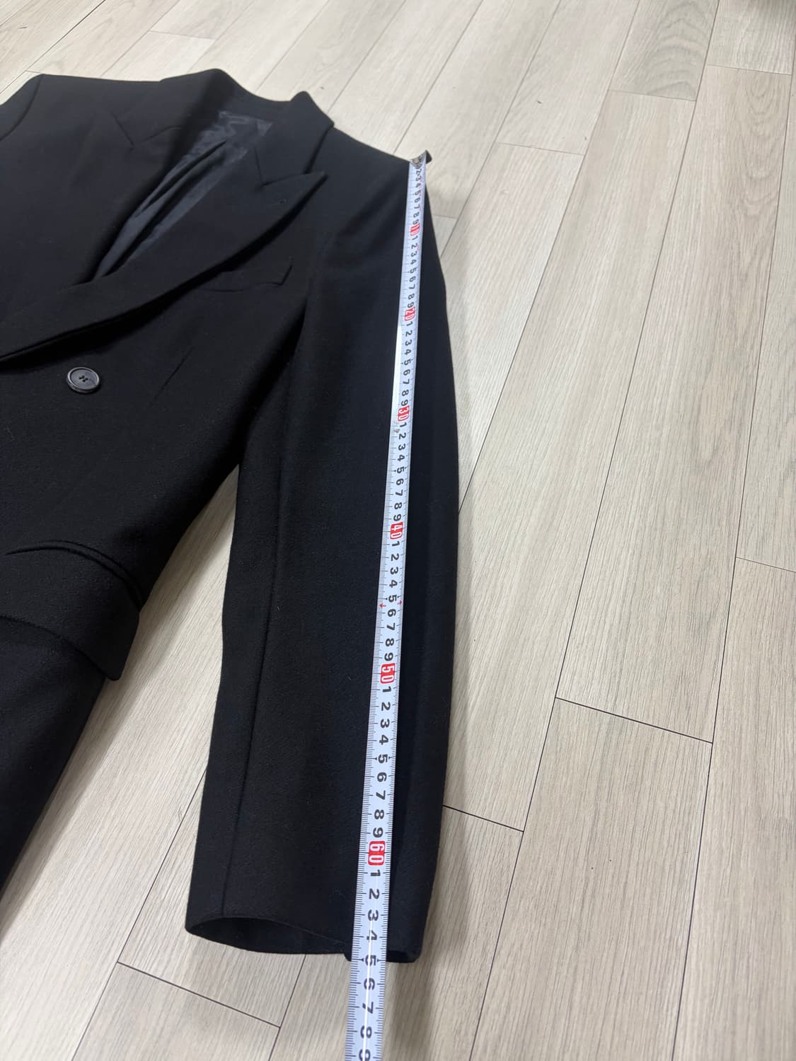 AMI 블랙 더블 코트 48사이즈 상품이미지4