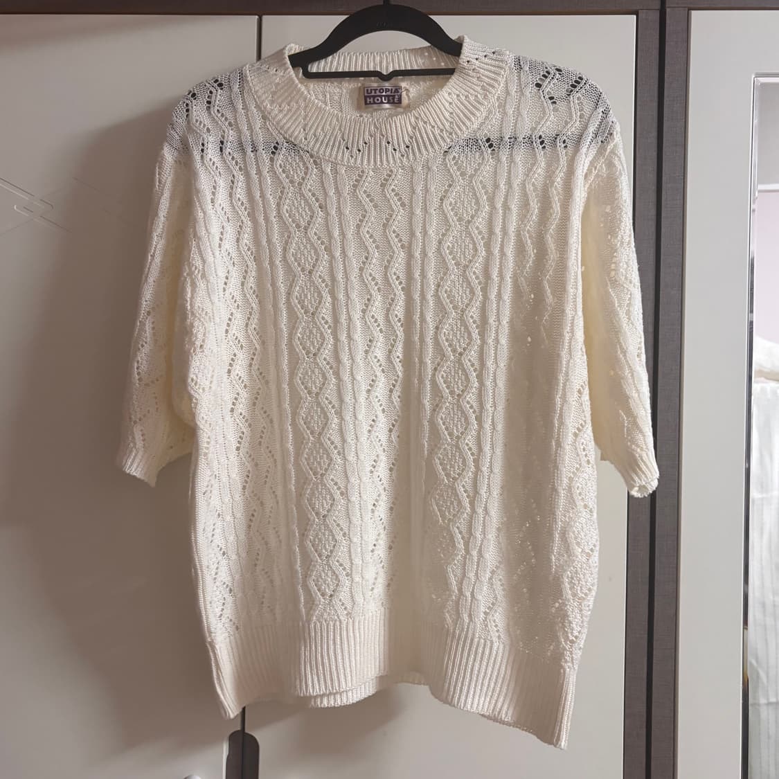 (택포) 빈티지 크로쉐 반팔니트 상품이미지1