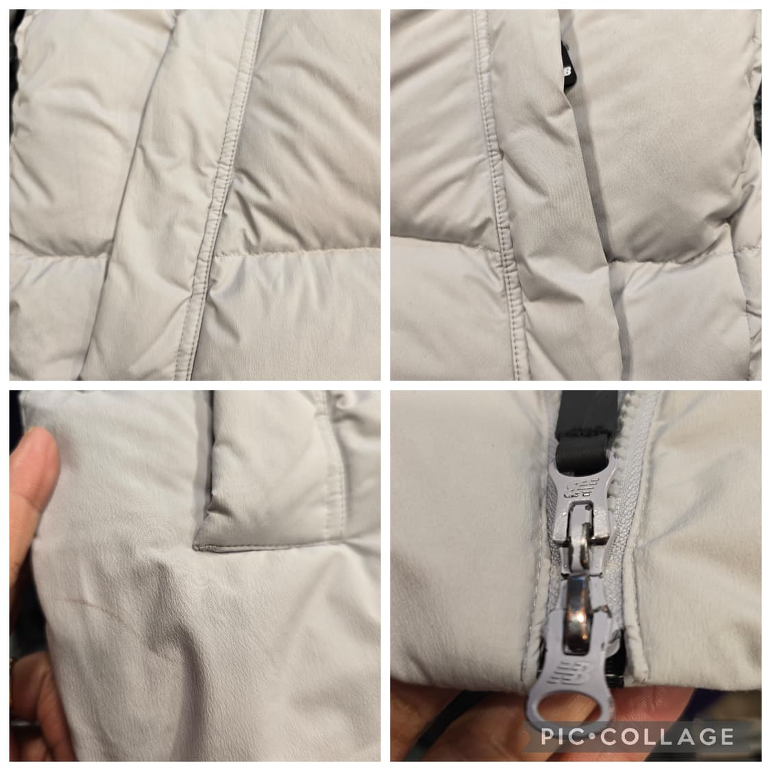 뉴발란스 가벼운 구스다운 패딩 라이트 그레이 90 (S) 상품이미지8