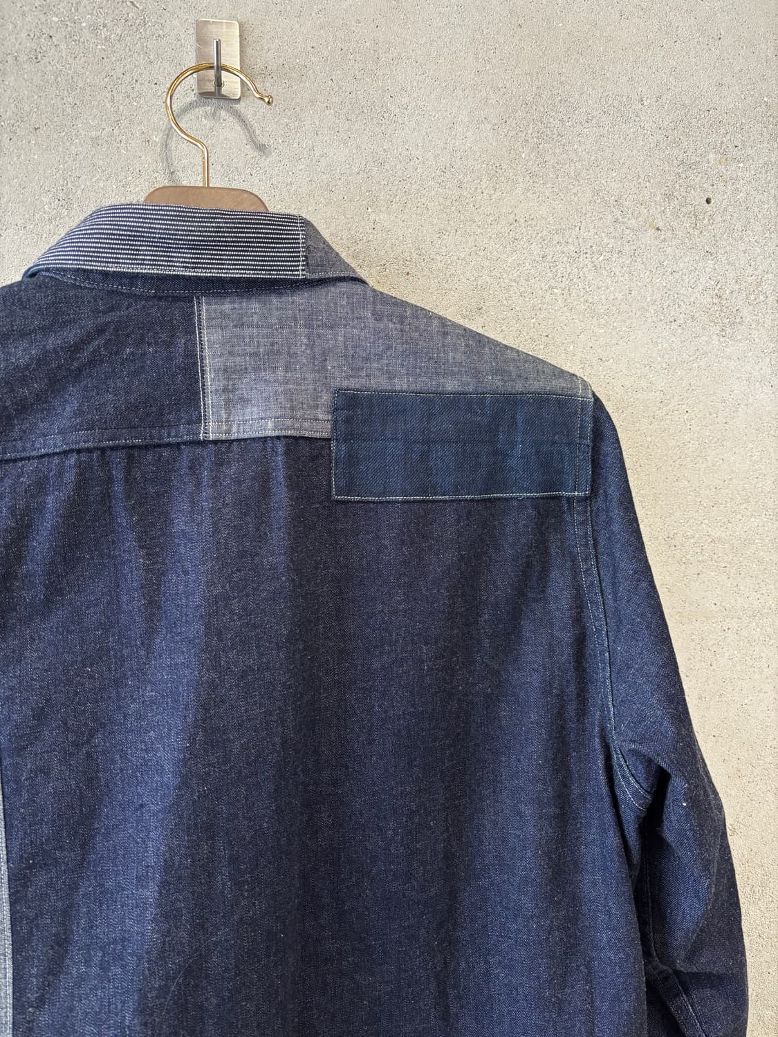 나이젤 카본(Nigel Cabourn) 패치워크 인디고 셔츠 상품이미지4