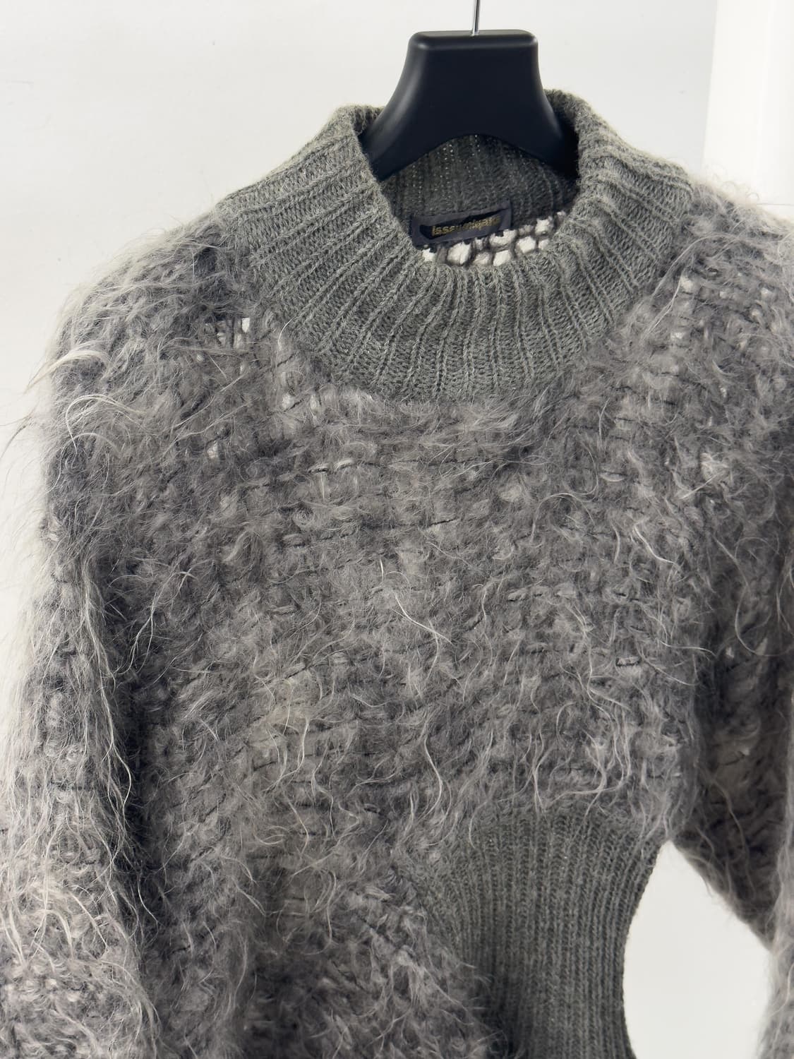 80s 이세이미야케 모헤어 비대칭 스웨터 상품이미지3