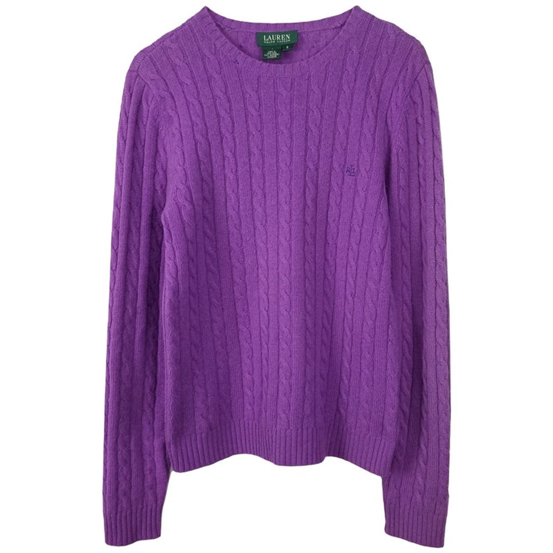 [폴로 랄프로렌] 로고 자수 케이블 꽈배기 니트 바이올렛 M19742 상품이미지2