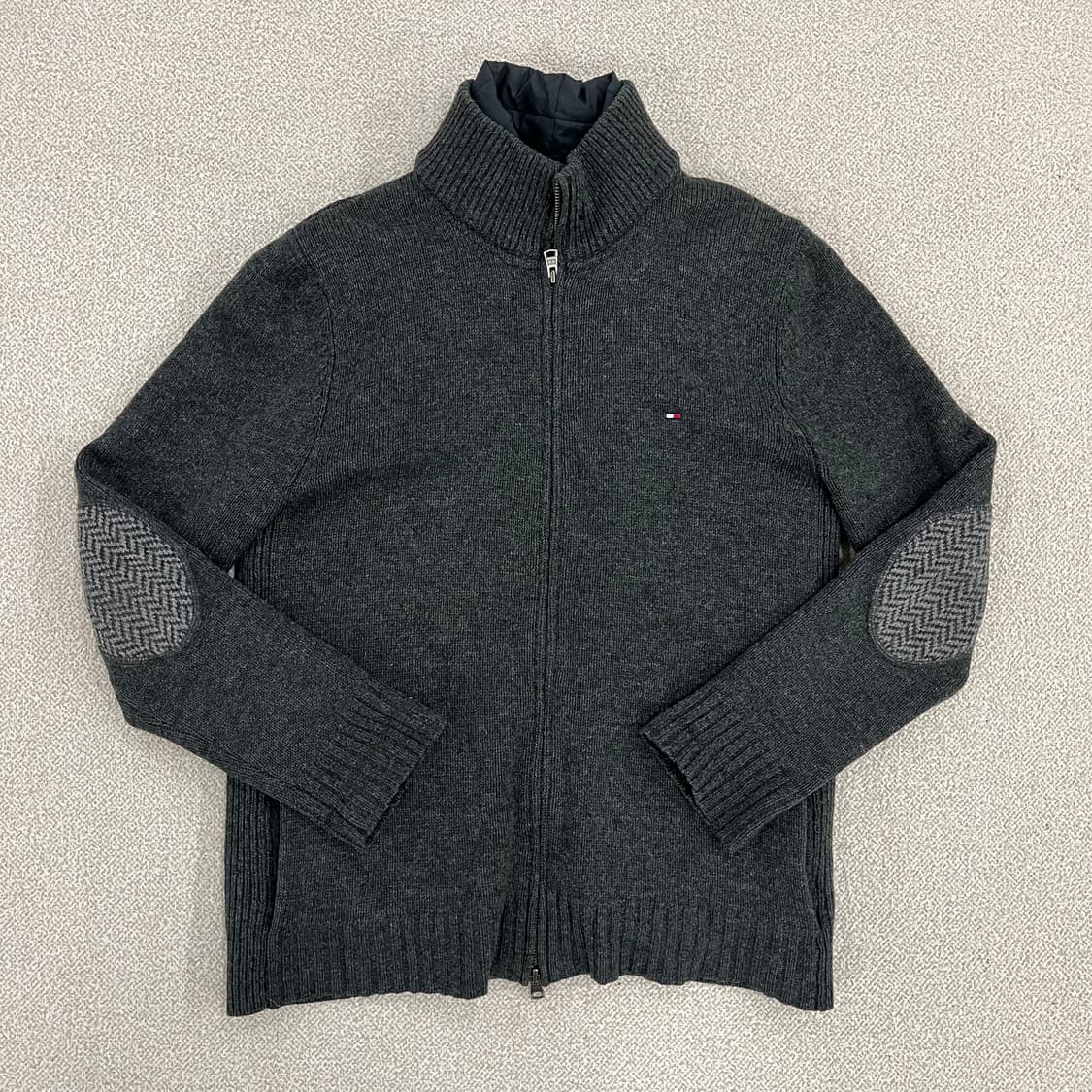 M 타미힐피거 경량 니트 집업 0209M1 상품이미지1