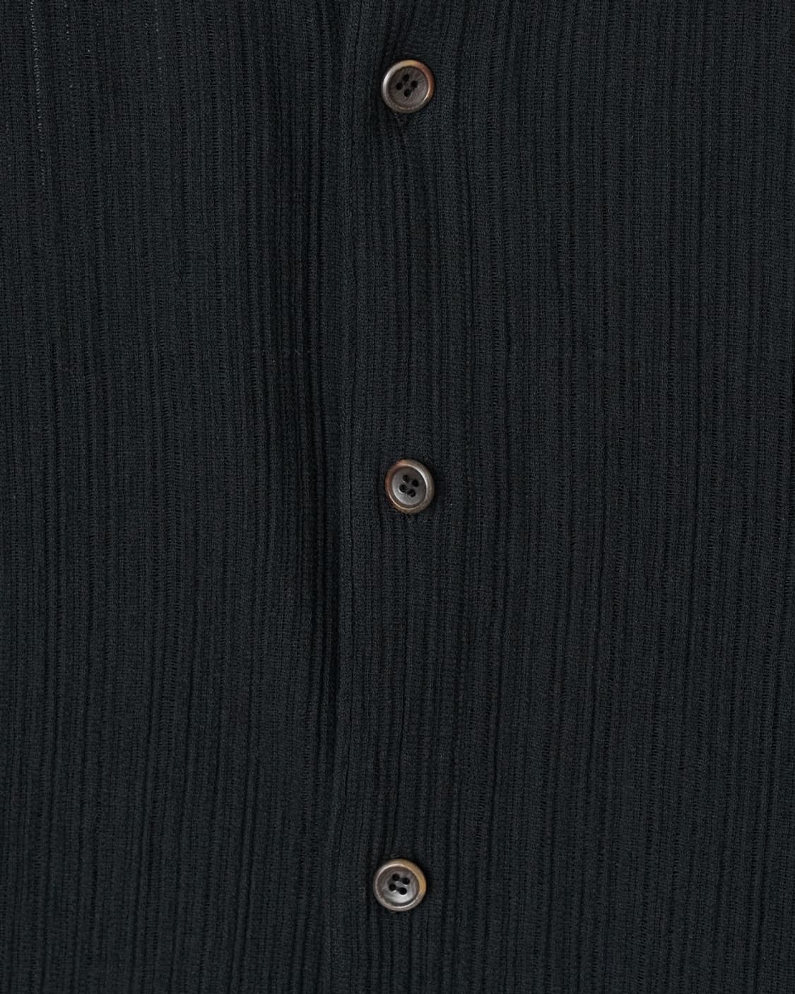 벨리에 서피스 숏 슬리브 셔츠 시어 블랙 상품이미지3