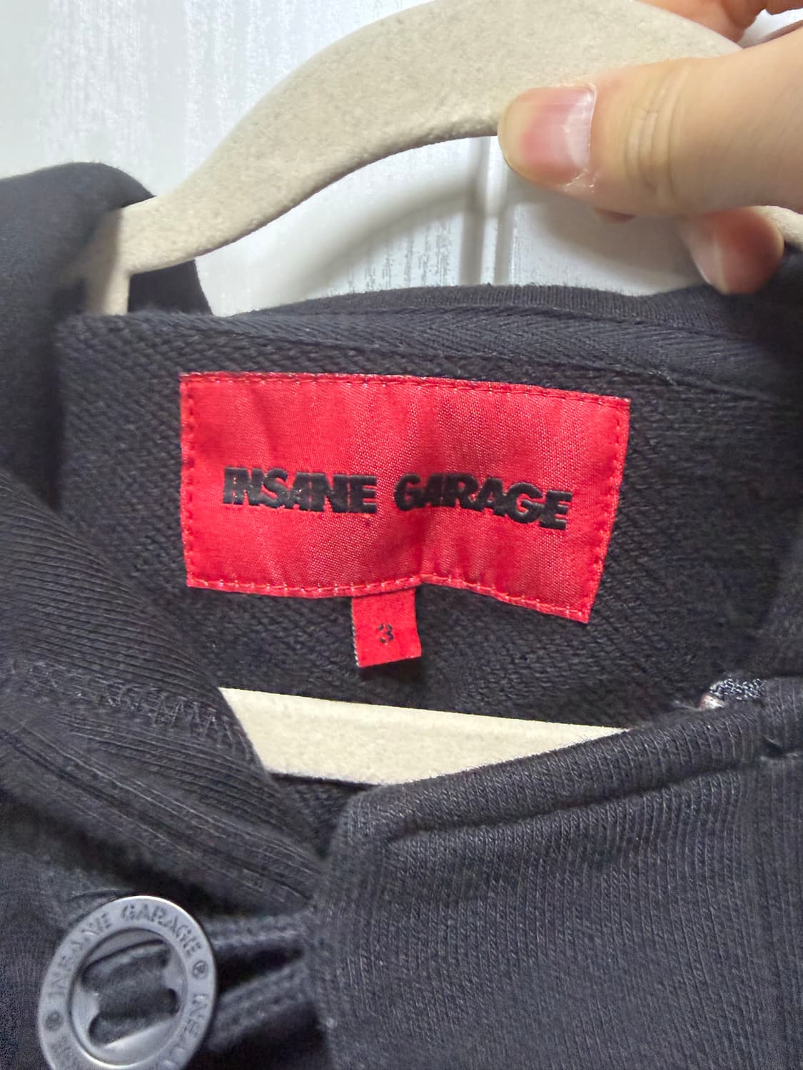 인세인 개러지 블랙 후드 집업 3 (105~110) 상품이미지3