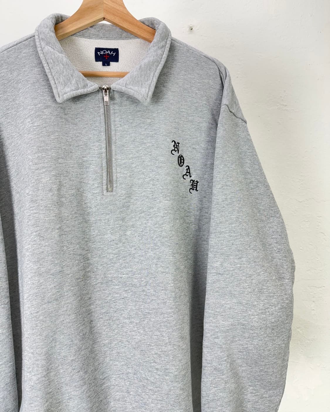 노아 그레이 헤더 하프 집업 스웨트 카라 자켓 상품이미지3