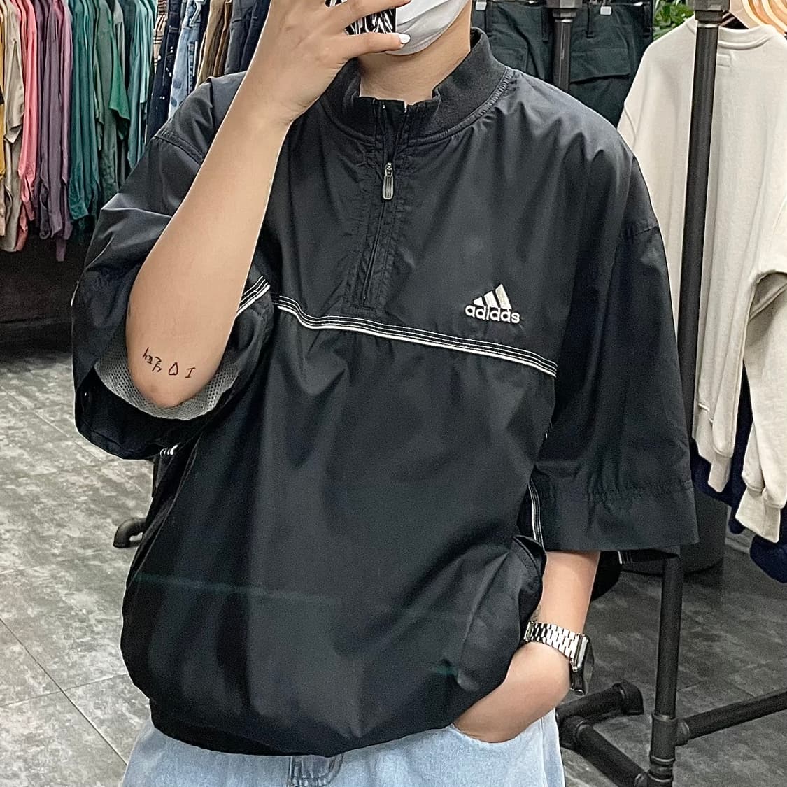 아디다스 블랙 2 in 1 아노락 상품이미지2