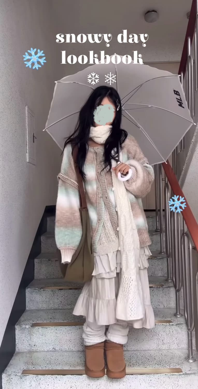 미라이클립 빈티지 일본 삿포로 코디 세트/선가든파티 스윙잉 크루 상품이미지1