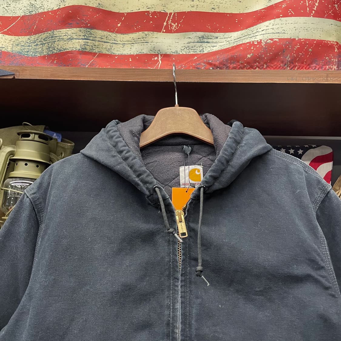00s 칼하트 J140 BLK Made in USA 액티브 후드 자켓 상품이미지3