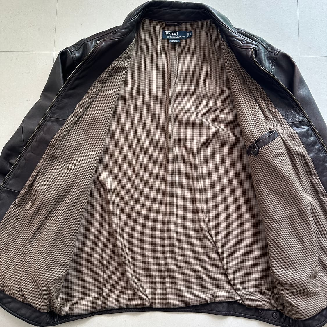 폴로 랄프로렌 가죽 레더 블루종 해링턴 자켓 M 상품이미지5