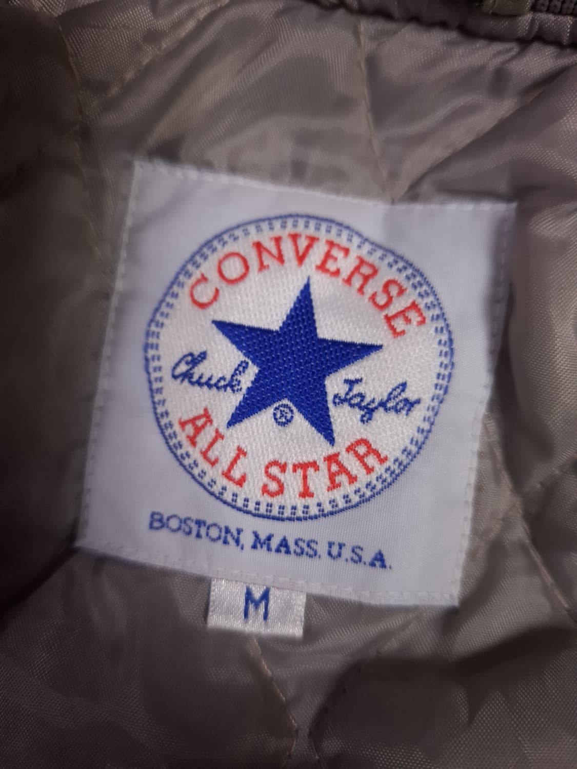 오리지날 80's 일본판 컨버스 빅로고 실버그래이 바시티자켓 상품이미지6