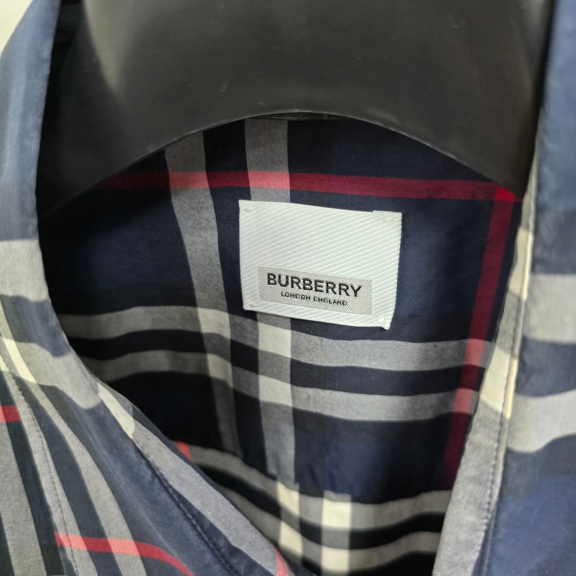 버버리 체크 포플린 셔츠 m사이즈 100 판매 상품이미지2