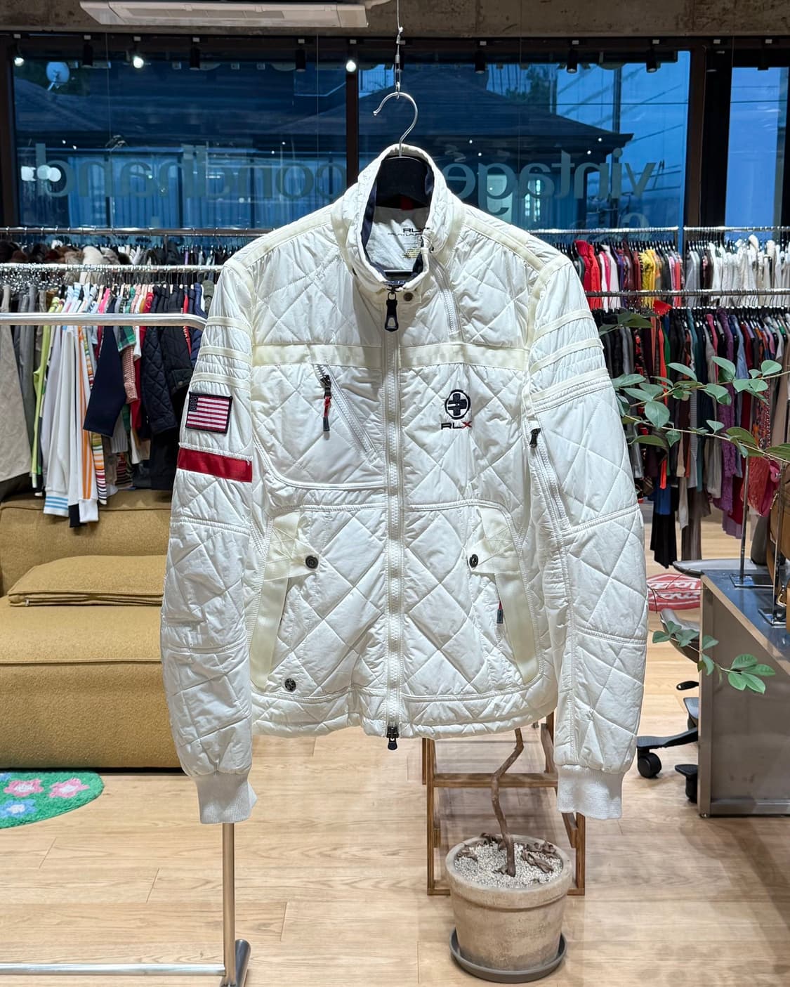 랄프 로렌 rlx 화이트 퀼팅 자켓  상품이미지1