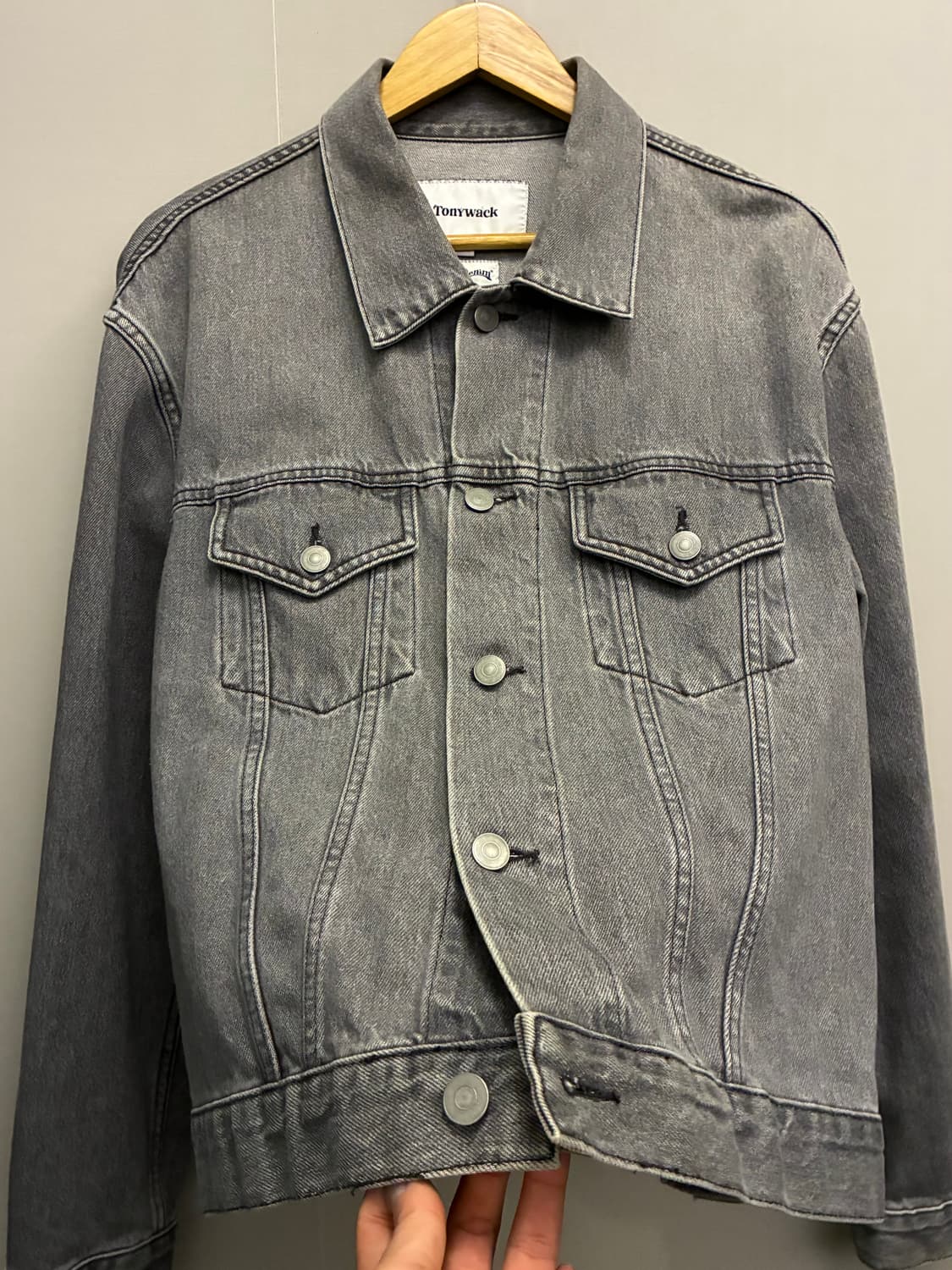 (XL)토니웩 콘 데님 3타입 트러커자켓 데님자켓 워시드그레이 흑청 상품이미지4