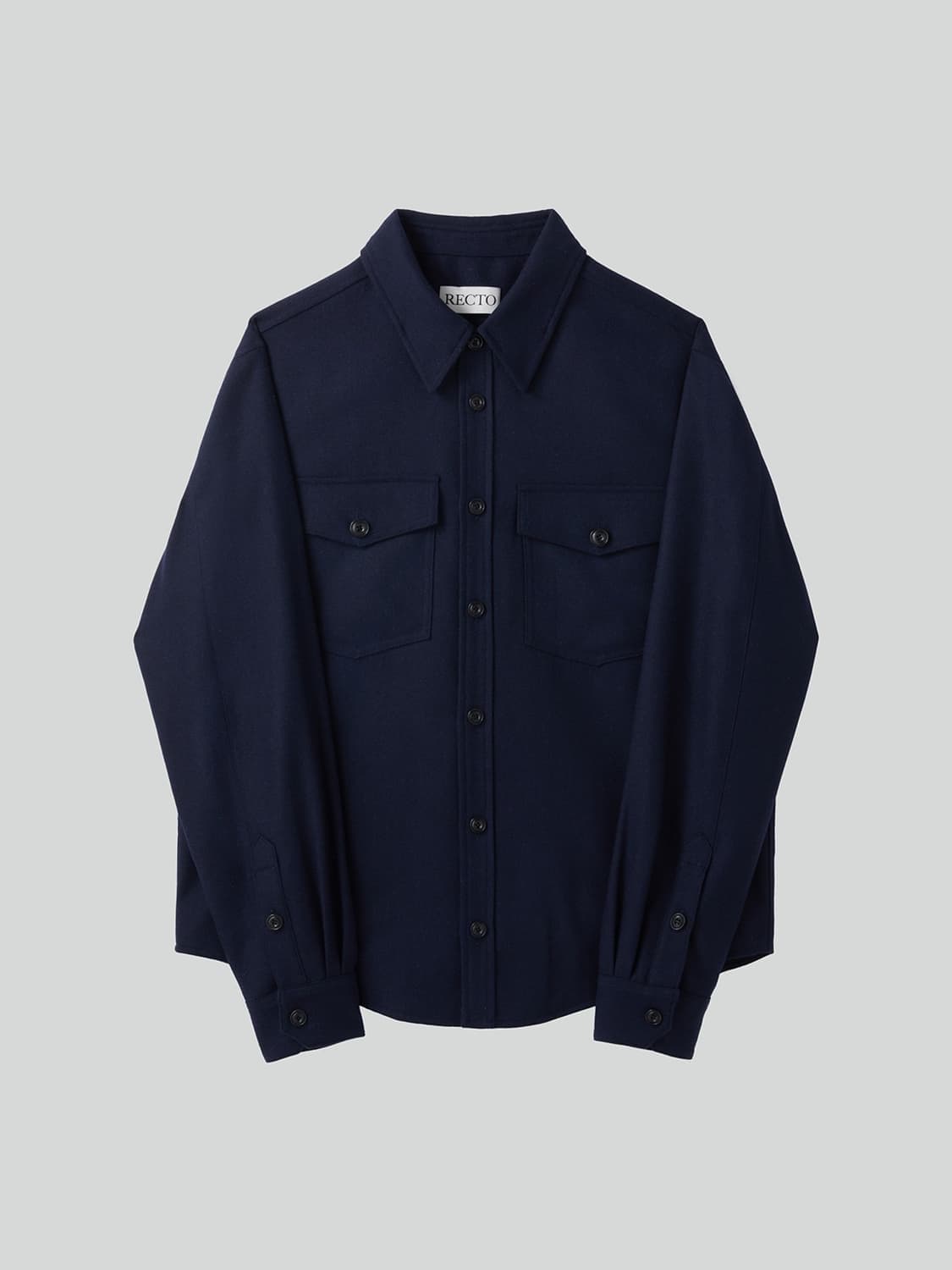 렉토 24FW 오피스 셔츠 다크네이비 상품이미지1