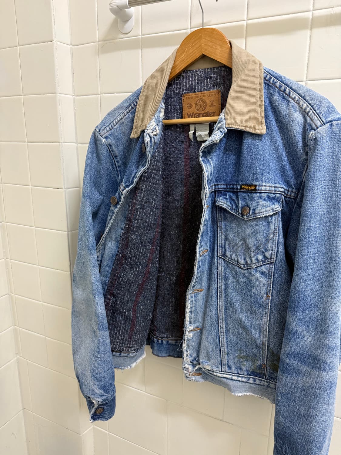 80s 빈티지 랭글러 블랭킷 라이너 데님자켓 상품이미지4