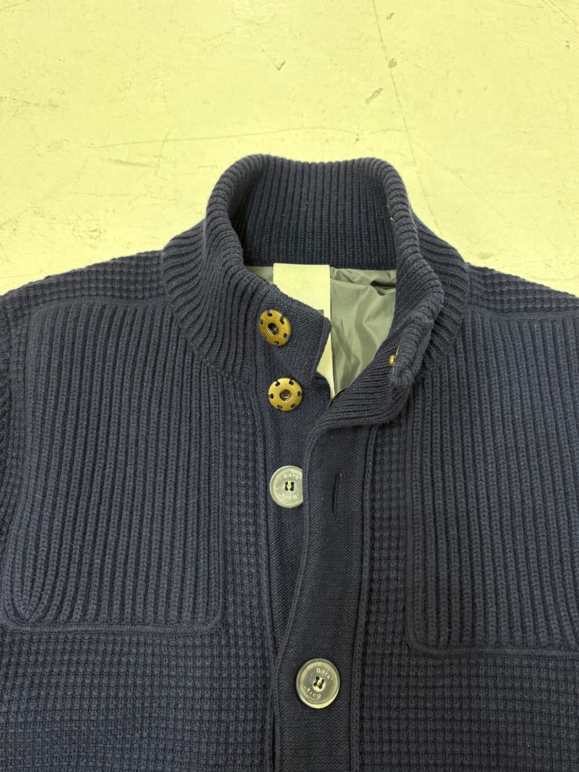 Bark Blue Wool Knit Jacket. 상품이미지4