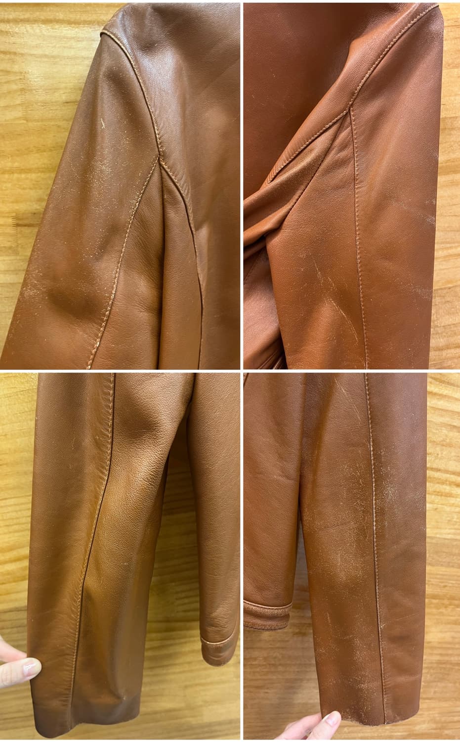 빈티지 양가죽 레더 자켓 브라운 77 #csz4117 상품이미지9