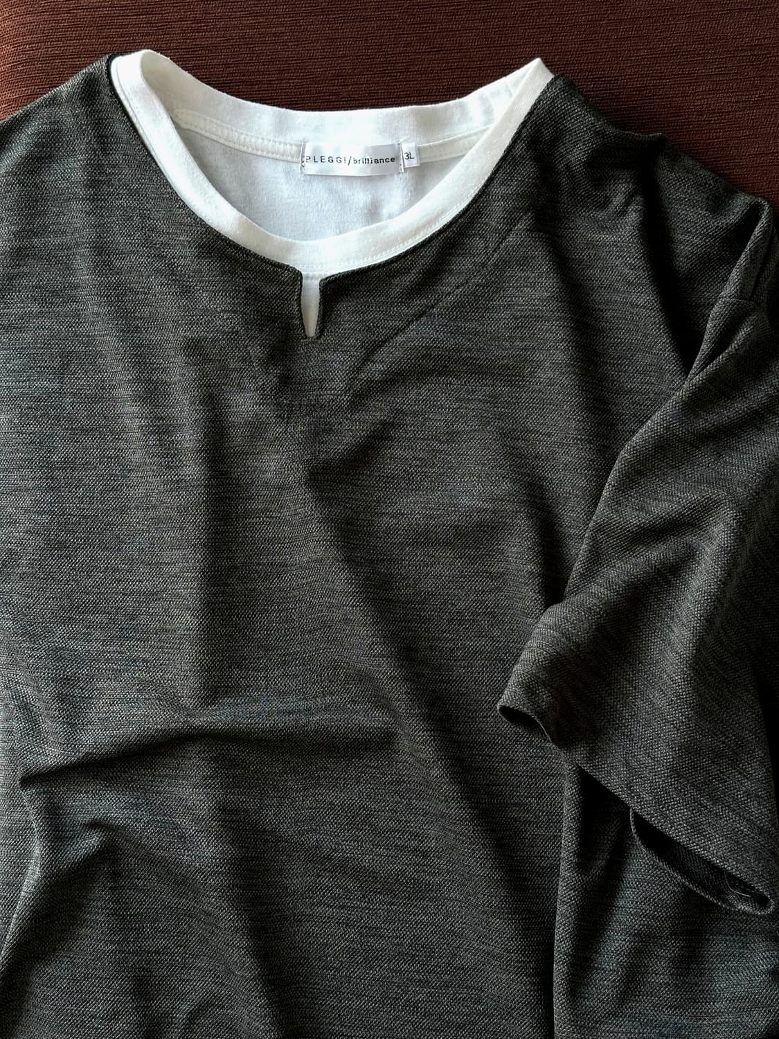 Fake layered neck H/S top 상품이미지9
